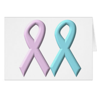 Rosa und blaue Ribbons
