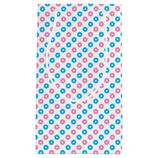Rosa und blaue Ringe Kleine Geschenktüte (Vorderseite)