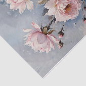 Rosa und blaue Rose Aquarellfarben Seidenpapier (Ausschnitt)