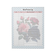 Rosa und blaue Rose Blutdruckprotokoll