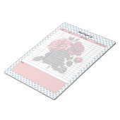 Rosa und blaue Rose Blutzuckerprotokoll Notizblock (angewinkelt)