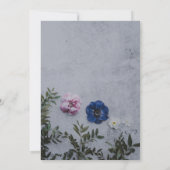 Rosa und blaue Rose botanischer Blumenwettbewerb Einladung (Rückseite)