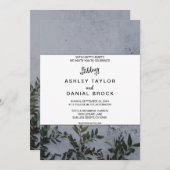 Rosa und blaue Rose botanischer Blumenwettbewerb Einladung (Vorne/Hinten)