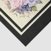 Rosa und blaue Rose Bouquets gepolstert Decoupage Seidenpapier (Ausschnitt)