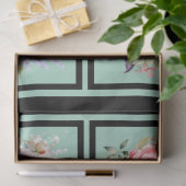 Rosa und blaue Rose Bouquets gepolstert Decoupage Seidenpapier (Geschenk)