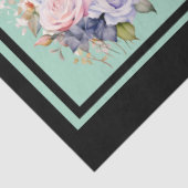 Rosa und blaue Rose Bouquets gepolstert Decoupage Seidenpapier (Ausschnitt)