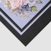 Rosa und blaue Rose Bouquets gepolstert Decoupage Seidenpapier (Ausschnitt)