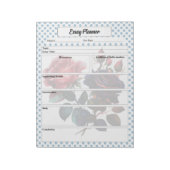 Rosa und blaue Rose Essay Planner Notizblock (Rotiert)