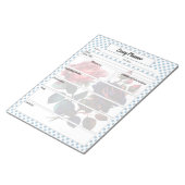 Rosa und blaue Rose Essay Planner Notizblock (angewinkelt)