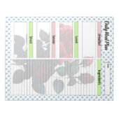 Rosa und blaue Rose Feinschmecker Notizblock (Vorderseite)