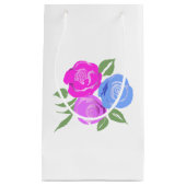 Rosa und blaue Rose Geschenktasche Kleine Geschenktüte (Vorderseite)