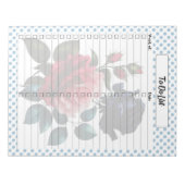 Rosa und blaue Rose Notizblock (Vorderseite)