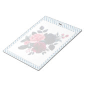 Rosa und blaue Rose Notizblock (angewinkelt)