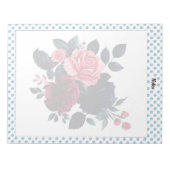 Rosa und blaue Rose Notizblock (Vorderseite)