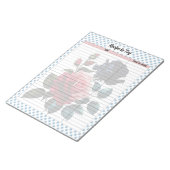 Rosa und blaue Rose Rezept Notizblock (angewinkelt)