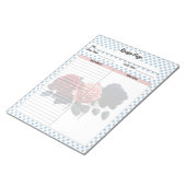 Rosa und blaue Rose Rezept Notizblock (angewinkelt)