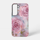 Rosa und blaue Rose Samsung Galaxy Hülle (Rückseite)