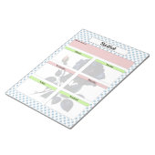 Rosa und blaue Rose Wochenplaner Notizblock (angewinkelt)