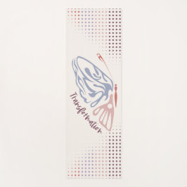 Rosa und blaue Schmetterlingsumwandlung Yogmatte Yogamatte