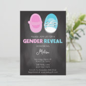 Rosa und blaue Schuhe - Einladung (Stehend Vorderseite)