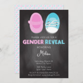 Rosa und blaue Schuhe - Einladung (Vorne/Hinten)