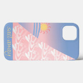 Rosa und blaue Segel weg Case-Mate iPhone Hülle (Rückseite (Horizontal))
