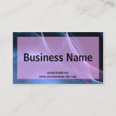 Rosa und blaue Seidenstreifen Visitenkarte (Vorderseite)