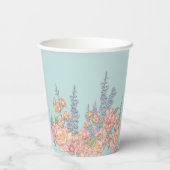 Rosa und blaue Shabby Chicen Pappbecher (Rückseite)