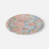 Rosa und blaue Shabby Chicen Pappteller (Schrägansicht)