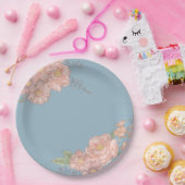Rosa und blaue Shabby Chicen Pappteller (Party)