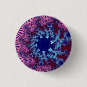 Rosa und blaue Sonnenbrille Button (Vorderseite)