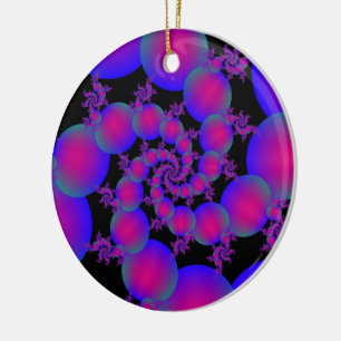 Rosa und blaue Spiralbläschen Ornament
