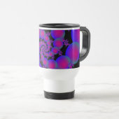 Rosa und blaue Spiralbläschen Tasse (VorderseiteRechts)
