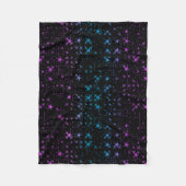 Rosa und blaue Sterne Fleecedecke (Vorderseite)