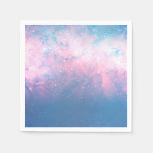 Rosa und blaue sternenklare kosmische Zuckerwatte- Serviette