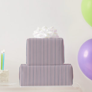 Rosa und blaue Streifen Elegantes modernes Geschen Geschenkpapier