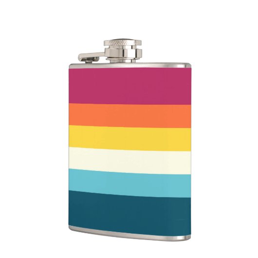 Rosa und blaue Streifen Flachmann (Links)