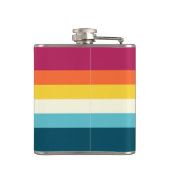 Rosa und blaue Streifen Flachmann (Rückseite)