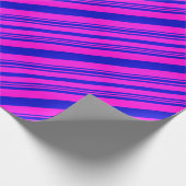 Rosa und blaue Streifen Geschenkpapier (Ecke)