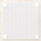 Rosa und blaue Streifen Glasuntersetzer (Rückseite)