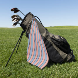 Rosa und blaue Streifen Golfhandtuch