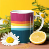 Rosa und blaue Streifen Kaffeetasse