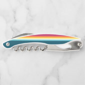 Rosa und blaue Streifen Kellnermesser (Rückseite)