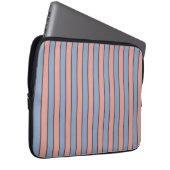 Rosa und blaue Streifen Laptopschutzhülle (Vorne Rechts)