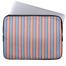 Rosa und blaue Streifen Laptopschutzhülle