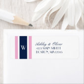 Rosa und blaue Streifen | Monogramm (Insitu)