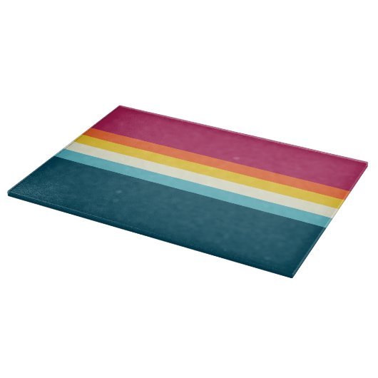 Rosa und blaue Streifen Schneidebrett (Ecke)