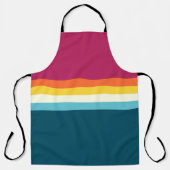 Rosa und blaue Streifen Schürze (Vorderseite)
