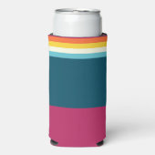 Rosa und blaue Streifen Selters Dosenkühler (Seltzer Vorderseite)