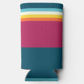 Rosa und blaue Streifen Selters Dosenkühler (Rückseite)